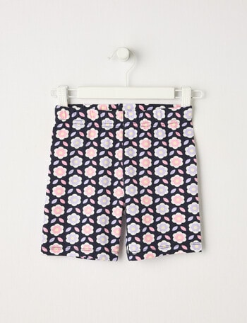 Mac & Ellie Geo Floral Bike Short, Navy product photo