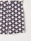 Mac & Ellie Geo Floral Bike Short, Navy product photo View 02 S