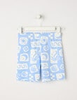 Mac & Ellie Holiday Print Bike Short, Cornflower product photo