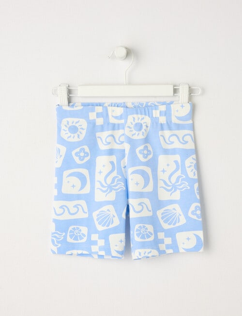Mac & Ellie Holiday Print Bike Short, Cornflower product photo