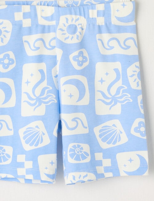 Mac & Ellie Holiday Print Bike Short, Cornflower product photo View 02 L