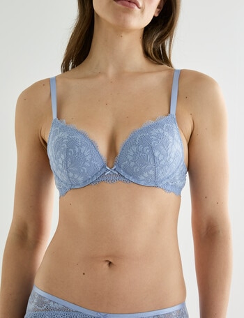 Lyric Harper Push Up Bra, Cornflower, A-D product photo