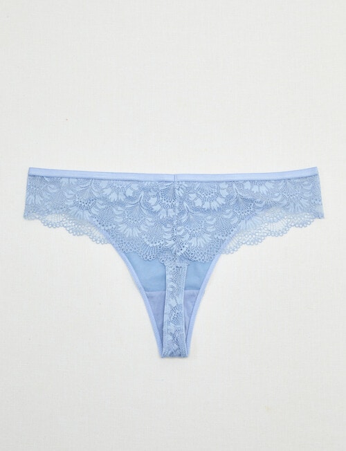 Lyric Harper Lace G-String Brief, Cornflower product photo View 02 L