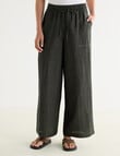 Zest Linen Palazzo Pants, Forest Night product photo