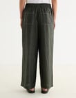 Zest Linen Palazzo Pants, Forest Night product photo View 02 S