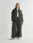 Zest Linen Palazzo Pants, Forest Night product photo View 12 S