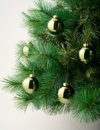 Christmas Shop Glass Bauble, Forest, Set of 6 product photo