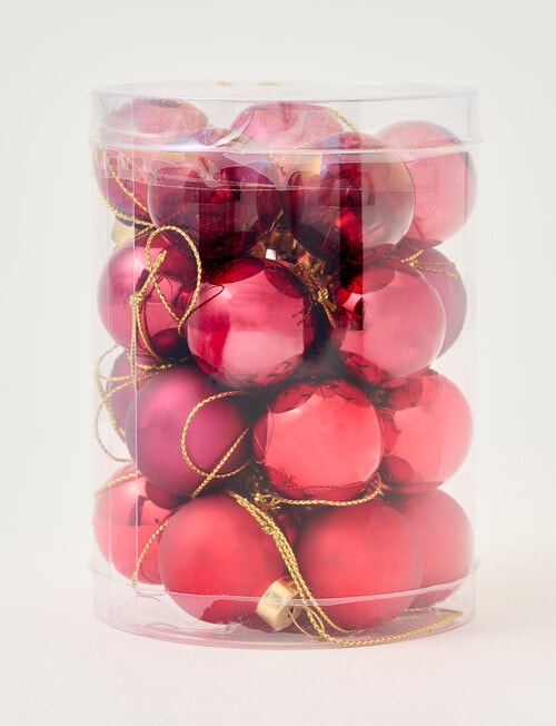 Christmas Shop Mini Glass Bauble, Set of 25, Ruby product photo View 02 L