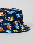 Teeny Weeny Shark Reversible Swim Bucket Hat, Blue product photo View 04 S