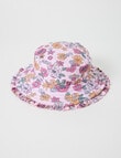 Teeny Weeny Flower Reversible Swim Bucket Hat, Pink Frost product photo