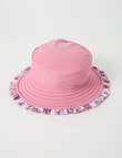 Teeny Weeny Flower Reversible Swim Bucket Hat, Pink Frost product photo View 05 S
