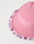 Teeny Weeny Flower Reversible Swim Bucket Hat, Pink Frost product photo View 06 S
