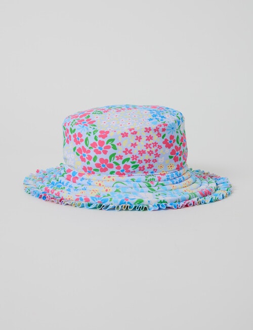 Teeny Weeny Flower Reversible Swim Bucket Hat product photo View 02 L
