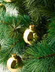 Christmas Shop Glass Bauble, Gold Tone, Set of 6 product photo View 03 S