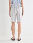 Zest Essential Linen Longline Short, Natural Check product photo View 02 S
