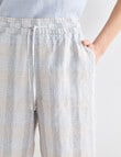 Zest Essential Linen Longline Short, Natural Check product photo View 05 S