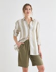 Zest Essential Linen Longline Short, Caper product photo