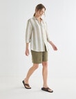 Zest Essential Linen Longline Short, Caper product photo View 03 S