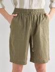 Zest Essential Linen Longline Short, Caper product photo View 05 S