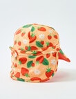 Teeny Weeny Girls Strawberry Legionnaire Swim Hat, Peach product photo View 03 S
