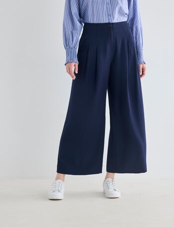 Whistle Wide Leg Crop Pant, Navy product photo