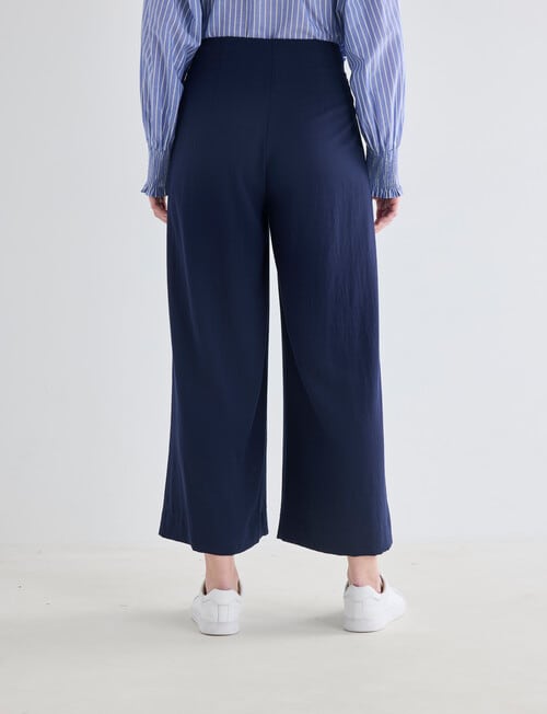 Whistle Wide Leg Crop Pant, Navy product photo View 02 L