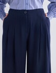 Whistle Wide Leg Crop Pant, Navy product photo View 04 S