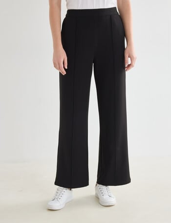 Whistle Straight Leg Pant, Short Length, Black product photo