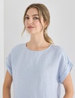 Zest Essential Linen Top, Silver Blue product photo