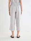 Zest Essential Linen Crop Pant, Natural Check product photo View 02 S