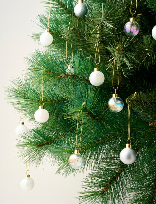 Christmas Shop Mini Glass Bauble, Set of 25, Snow product photo View 03 L