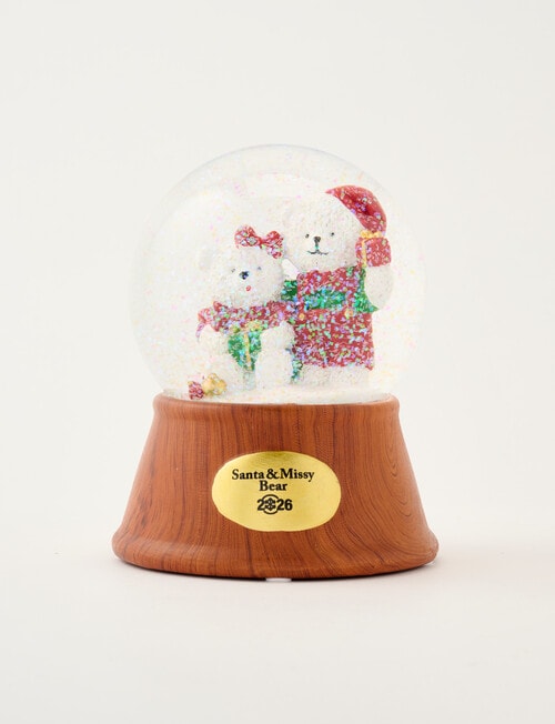Santa Bear Santa and Missy Snow Globe 2026 product photo