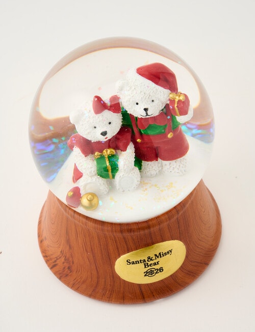 Santa Bear Santa and Missy Snow Globe 2026 product photo View 03 L