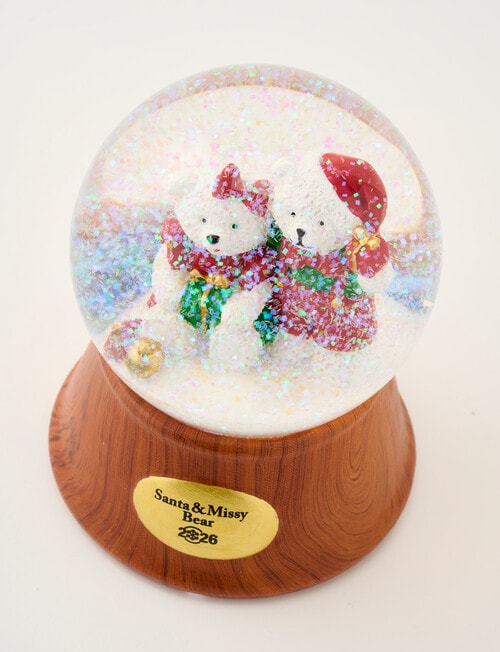 Santa Bear Santa and Missy Snow Globe 2026 product photo View 04 L