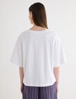 Jigsaw Amplify V-Neck Short Sleeve Tee, Chalk product photo View 02 S