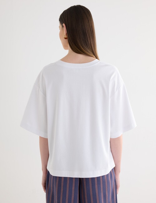 Jigsaw Amplify V-Neck Short Sleeve Tee, Chalk product photo View 02 L