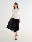 Oliver Black Three Quarter Sleeve Texture Jumper, Ivory product photo View 03 S
