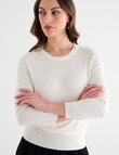 Oliver Black Three Quarter Sleeve Texture Jumper, Ivory product photo View 04 S