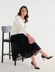 Oliver Black Three Quarter Sleeve Texture Jumper, Ivory product photo View 05 S