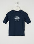 Wavetribe Short Sleeve Rash Top, Navy product photo