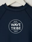 Wavetribe Short Sleeve Rash Top, Navy product photo View 02 S