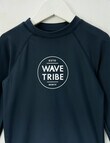 Wavetribe Long Sleeve Rash Top, Navy product photo View 02 S