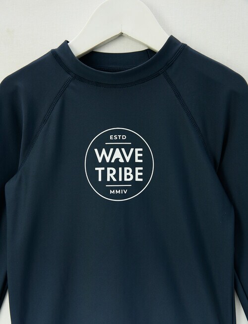 Wavetribe Long Sleeve Rash Top, Navy product photo View 02 L