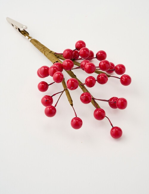 Christmas Shop Sleigh Berry Clip, Ruby product photo