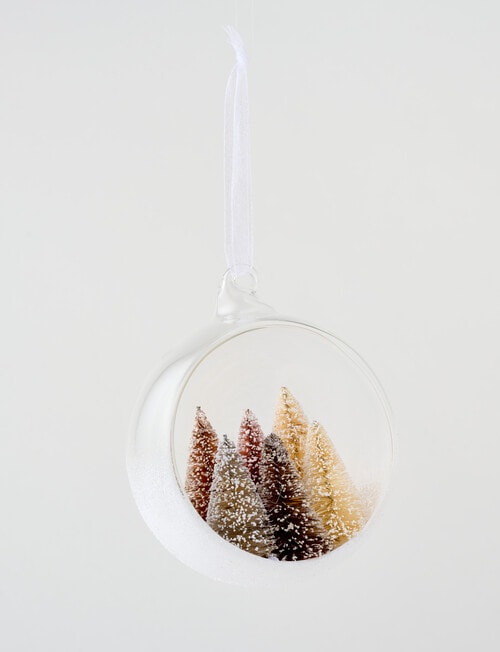 Christmas Shop Sleigh Glass Bauble, Forest product photo View 02 L