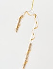 Christmas Shop Candy Cane Glass Ornament, Gold product photo View 02 S