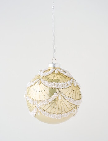 Christmas Shop Vintage Beaded Glass Bauble product photo