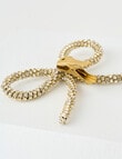 Christmas Shop Diamante Bow Clip Ornament, Gold Tone product photo View 02 S