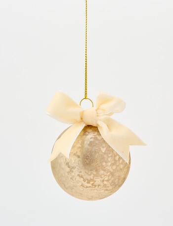 Christmas Shop Mini Vintage Glass Bauble, Pearl product photo