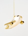 Christmas Shop Aeroplane Ornament, Gold Tone product photo View 03 S
